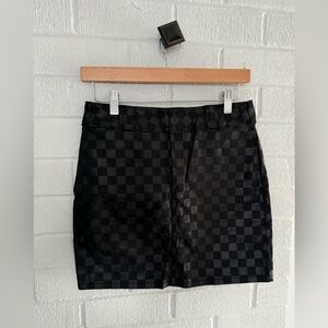 Dickies Black Checkered Mini Skirt